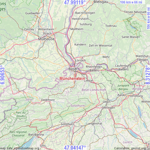 Münchenstein on map