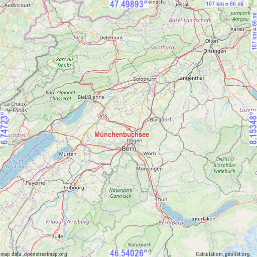 Münchenbuchsee on map