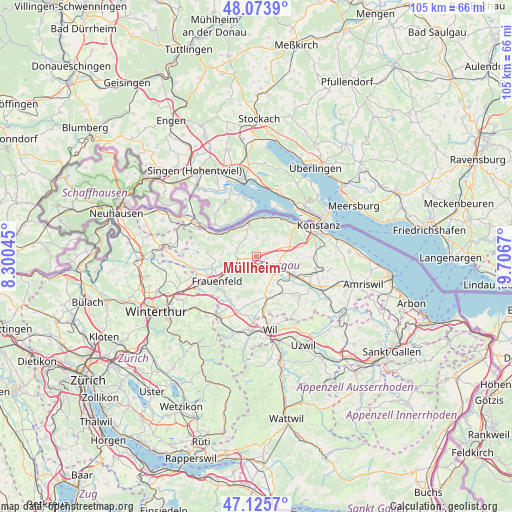 Müllheim on map