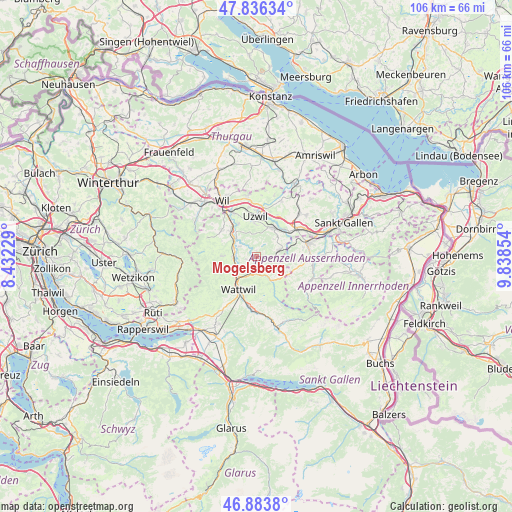 Mogelsberg on map