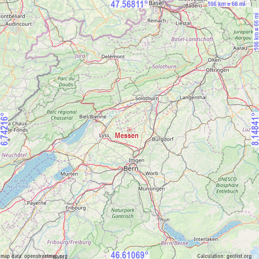 Messen on map