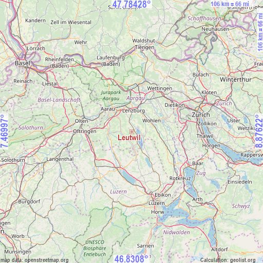 Leutwil on map