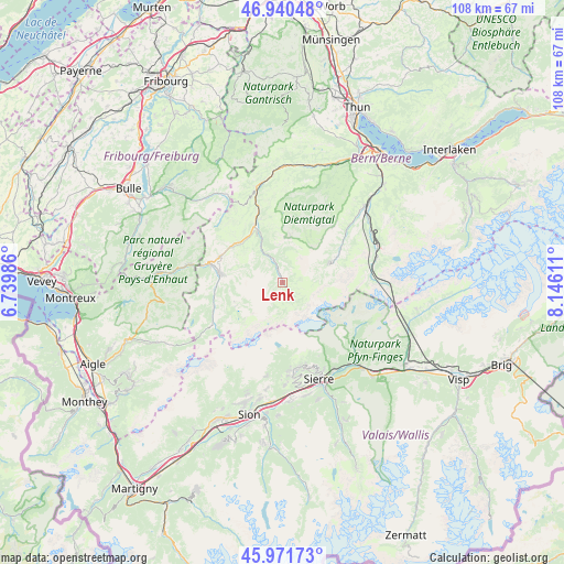 Lenk on map