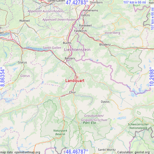 Landquart on map