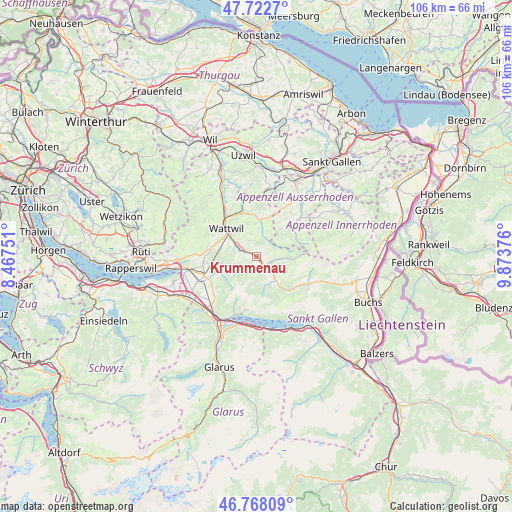 Krummenau on map