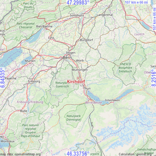 Kirchdorf on map