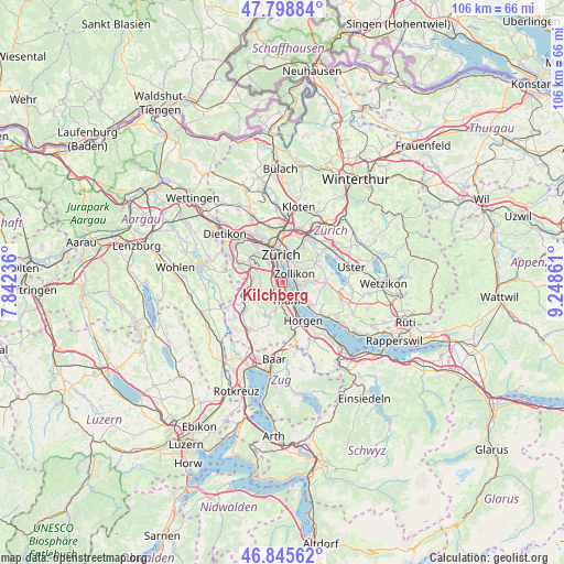 Kilchberg on map
