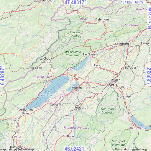 Ins on map