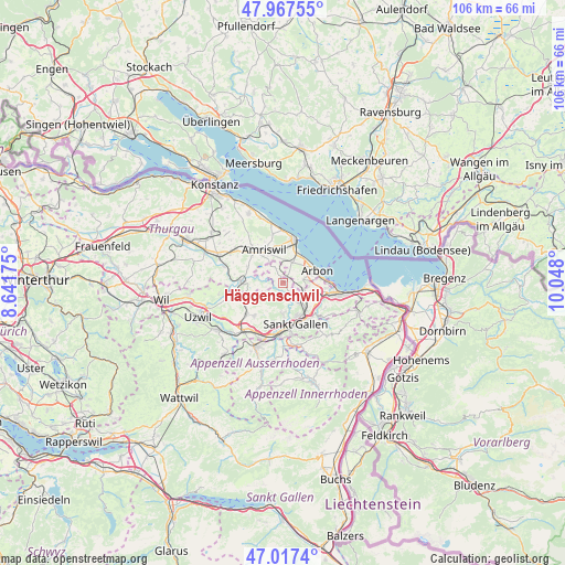 Häggenschwil on map