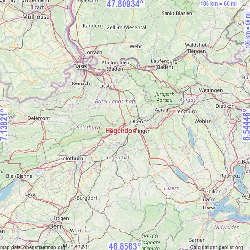 Hägendorf on map