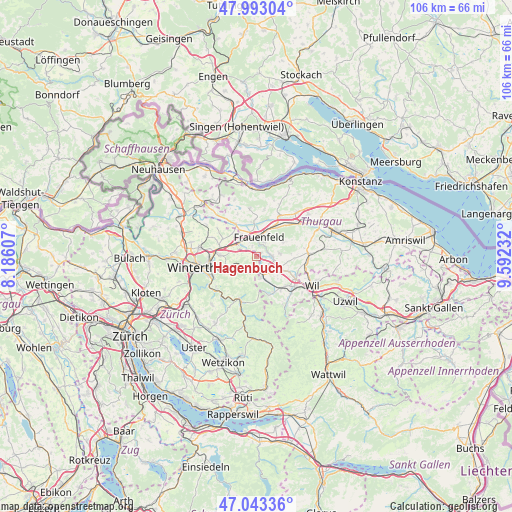Hagenbuch on map