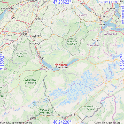 Habkern on map