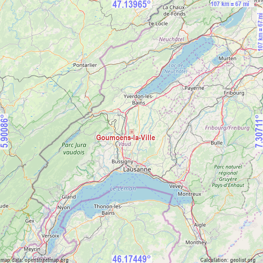 Goumoens-la-Ville on map