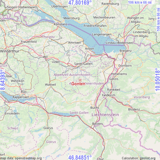 Gonten on map