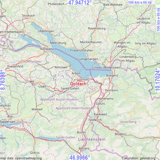 Goldach on map