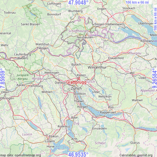Glattbrugg on map