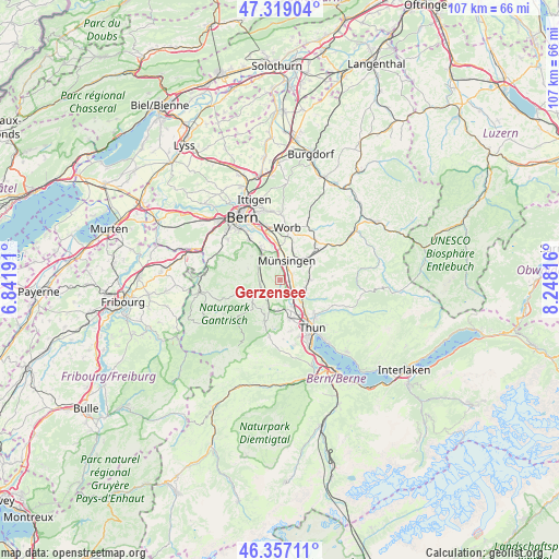 Gerzensee on map