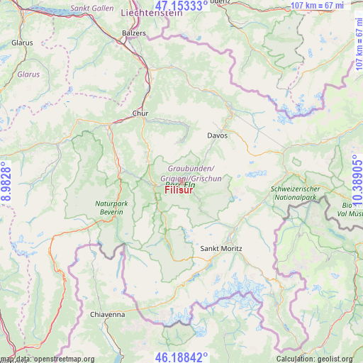 Filisur on map