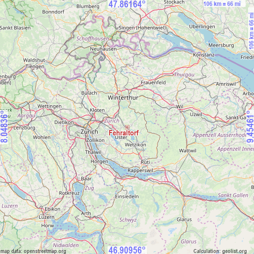 Fehraltorf on map