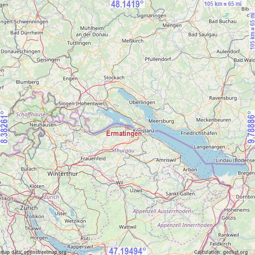 Ermatingen on map