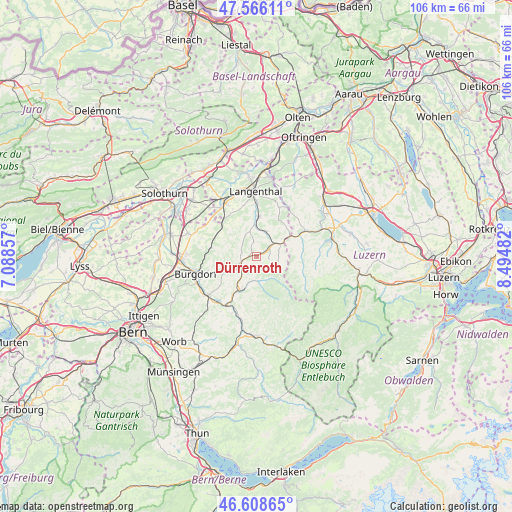 Dürrenroth on map