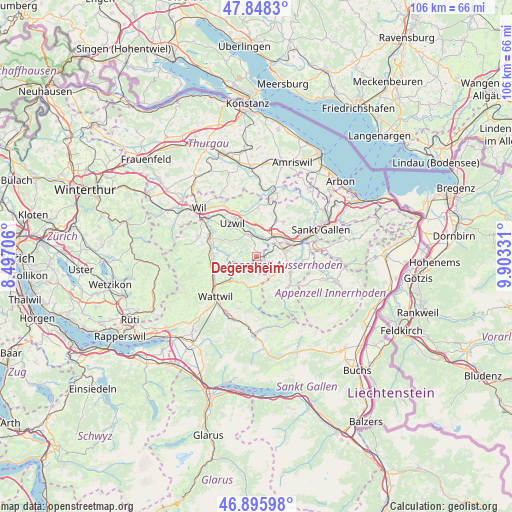 Degersheim on map