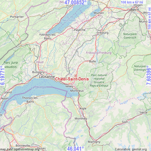 Châtel-Saint-Denis on map