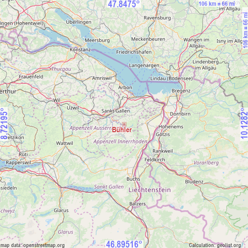 Bühler on map