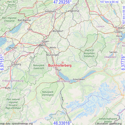 Buchholterberg on map