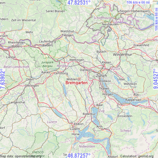 Bremgarten on map