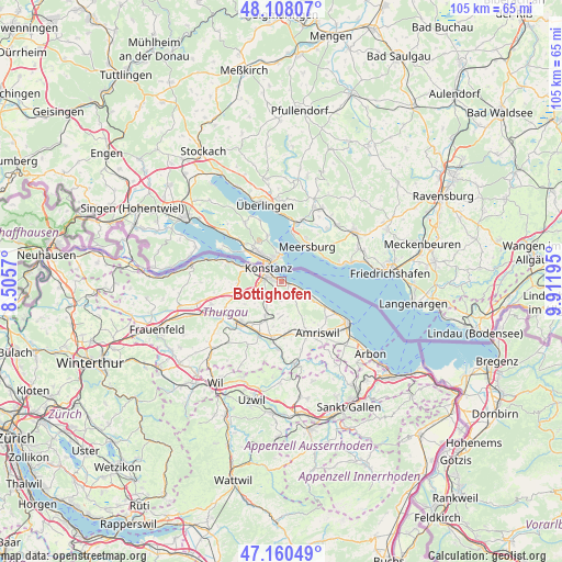 Bottighofen on map