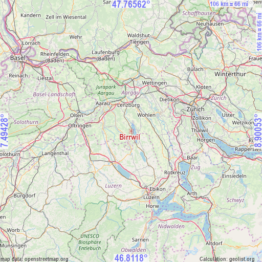 Birrwil on map