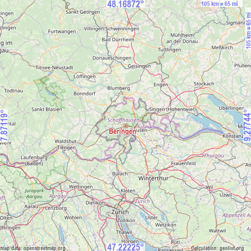 Beringen on map