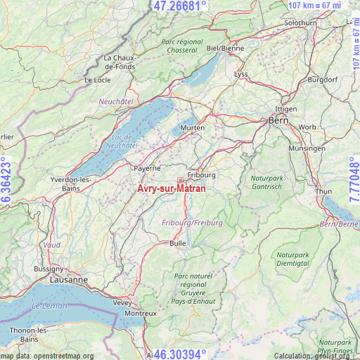 Avry-sur-Matran on map