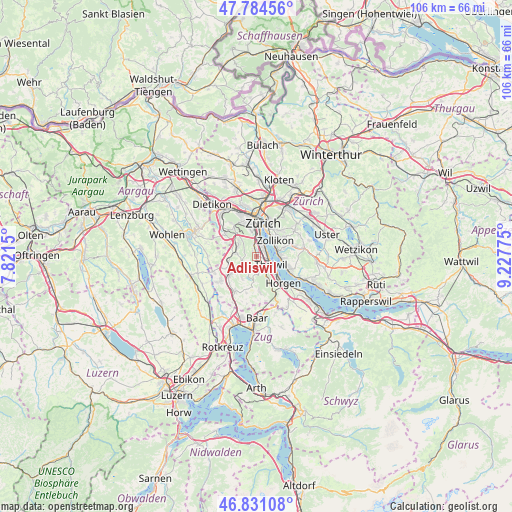 Adliswil on map