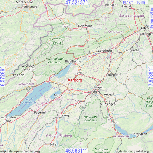 Aarberg on map