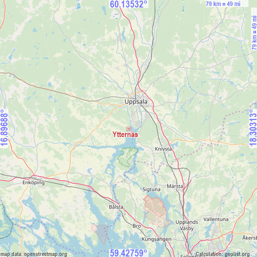 Ytternäs on map