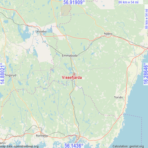 Vissefjärda on map