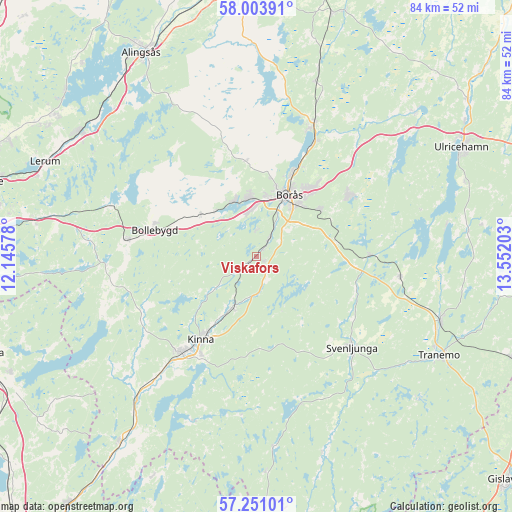 Viskafors on map