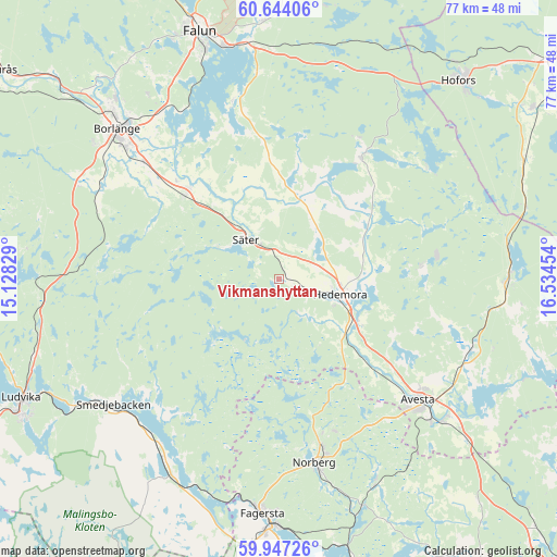 Vikmanshyttan on map