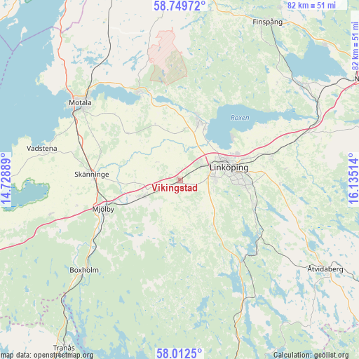 Vikingstad on map