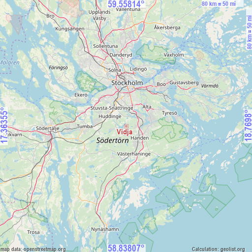 Vidja on map