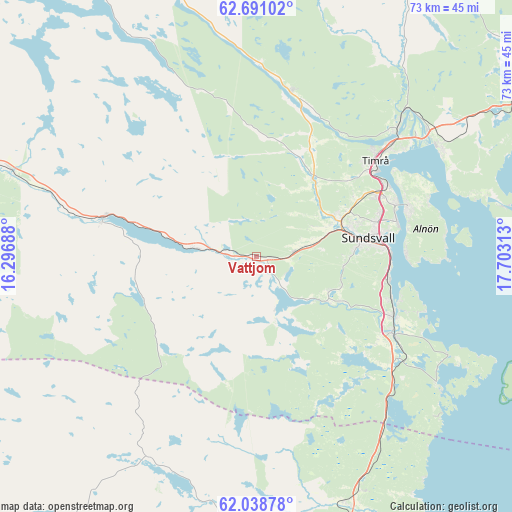 Vattjom on map