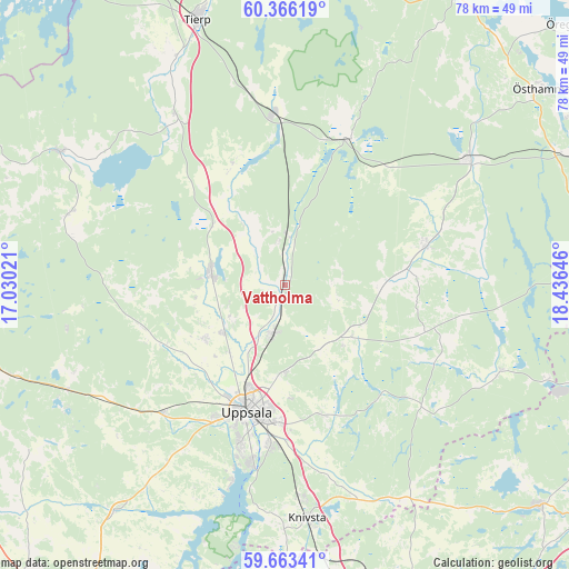 Vattholma on map
