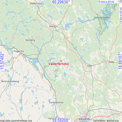 Västerfärnebo on map