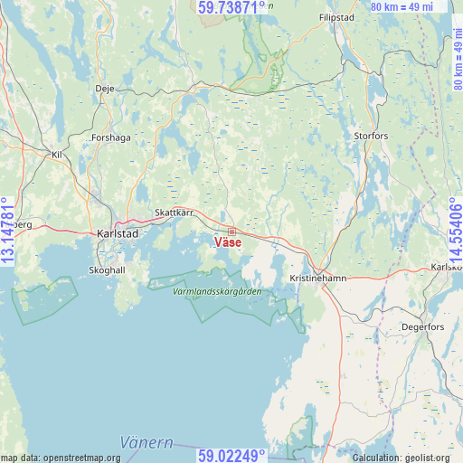 Väse on map