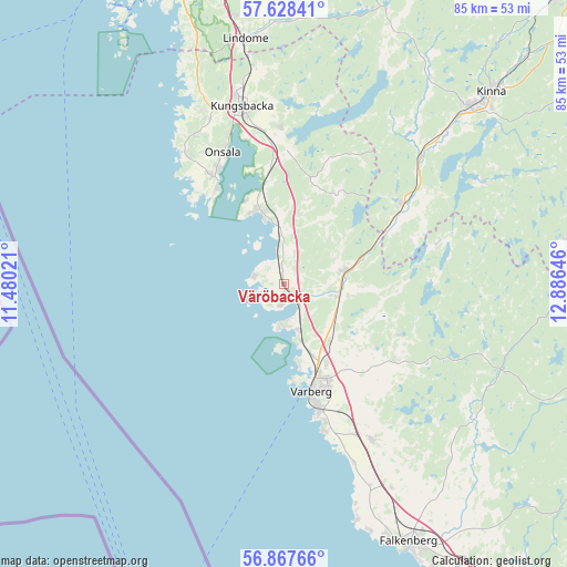 Väröbacka on map