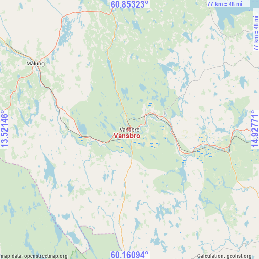Vansbro on map