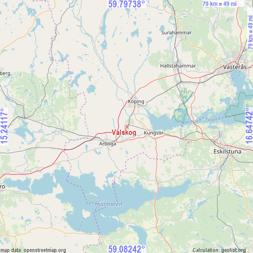 Valskog on map