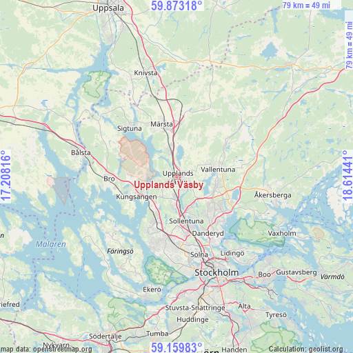 Upplands Väsby on map